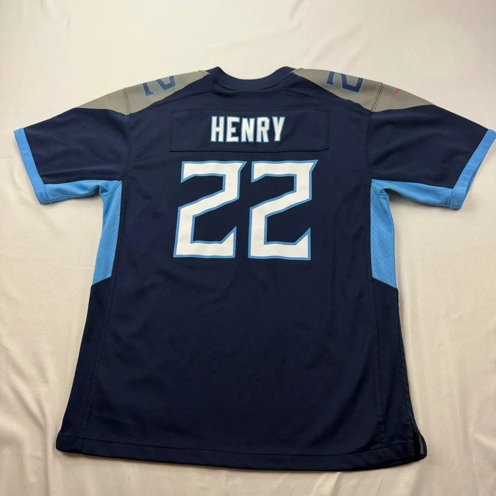 Nike Tennessee Titans Jersey Youth XL Navy Blue Derrick Henry 22 NFL Football